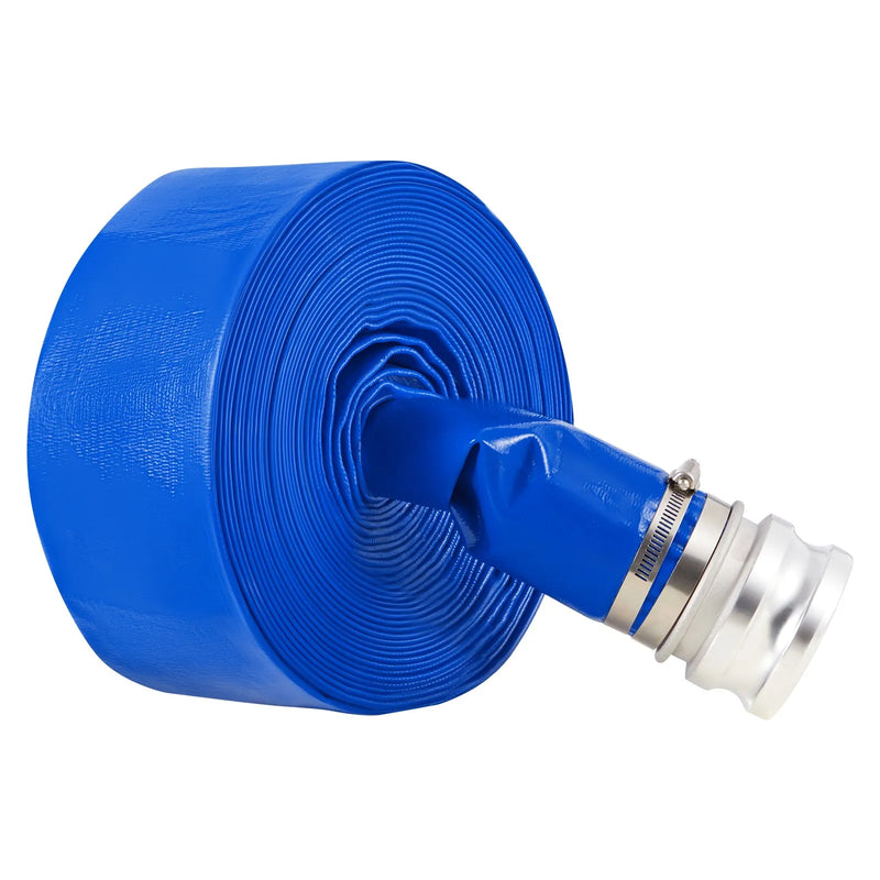 VEVOR skalošanas šļūtene, 76 mm × 15,2 m, augstas kvalitātes PVC šļūtene zilā krāsā ar skavām, Camlock savienojumiem un alumīnija veidgabaliem, piemērota dažādiem sūkņiem notekūdeņu apstrādei, ūdens pārsūknēšanai un lauksaimniecības darbiem