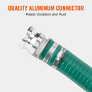 VEVOR sūkšanas šļūtene, 51 mm × 6,1 m, augstas kvalitātes zaļa šļūtene ar Camlock savienojumiem un alumīnija veidgabaliem, piemērota dažādiem sūkņiem notekūdeņu apstrādei, ūdens pārsūknēšanai un lauksaimniecībai