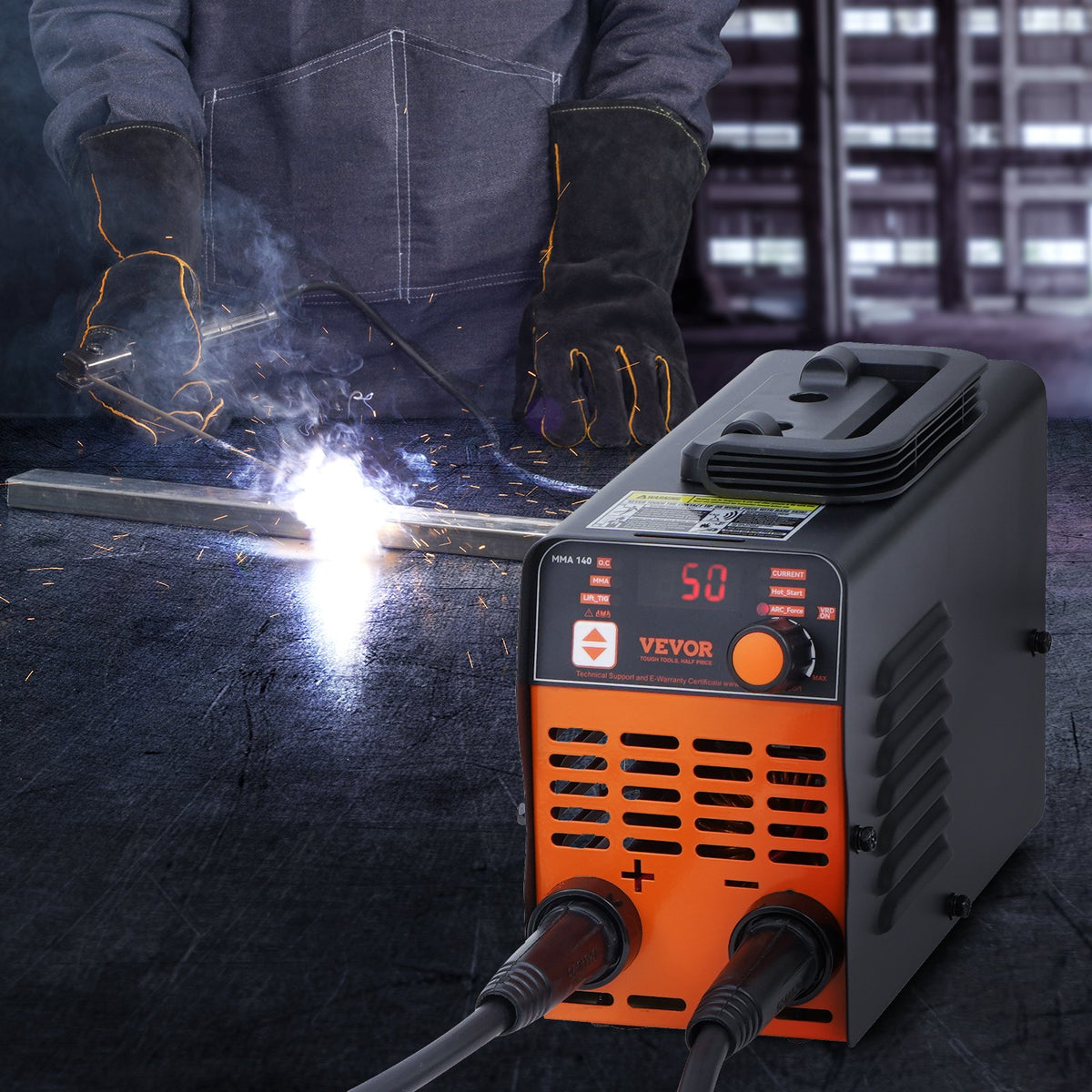 VEVOR ARC Electrode Welding Machine 140 A 2 in 1 – Stick and Lift TIG, 220 V, Hot Start