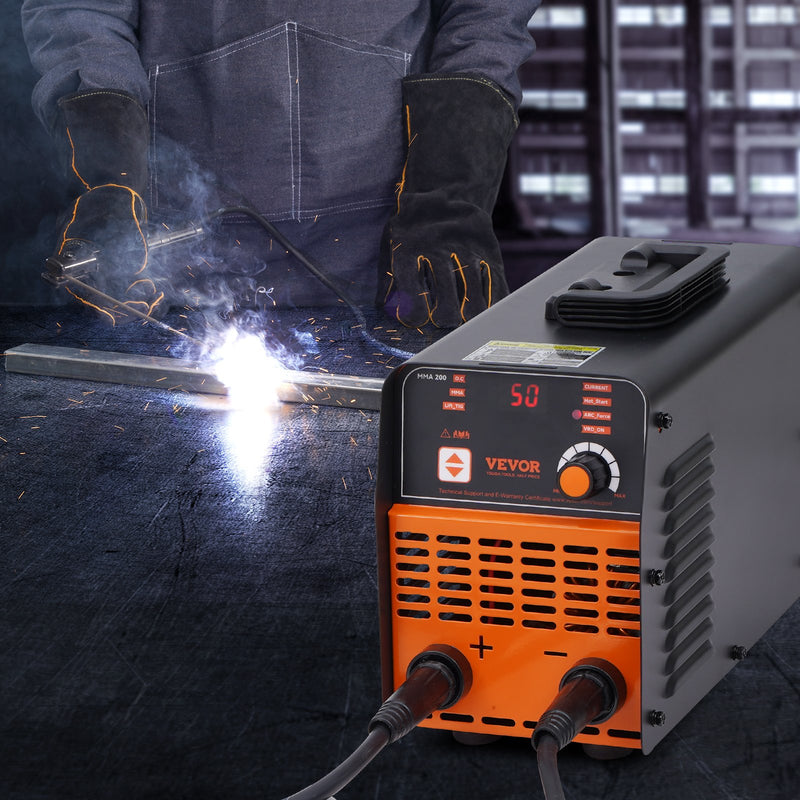 VEVOR ARC elektrodu metināšanas aparāts 220 V 200 A 2-in-1 ar Lift TIG funkciju un karsto startu