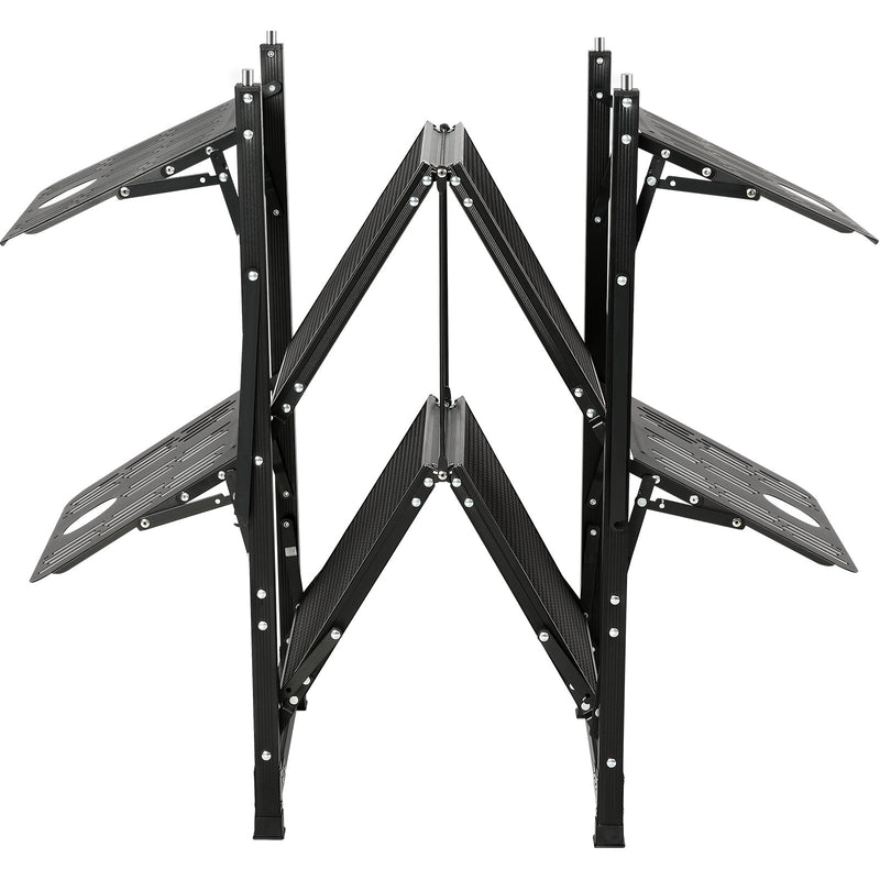 VEVOR Kempinga galds, saliekams portatīvs gatavošanas galds ar somu, alumīnijs, 4 sānu galdi un 2 plaukti