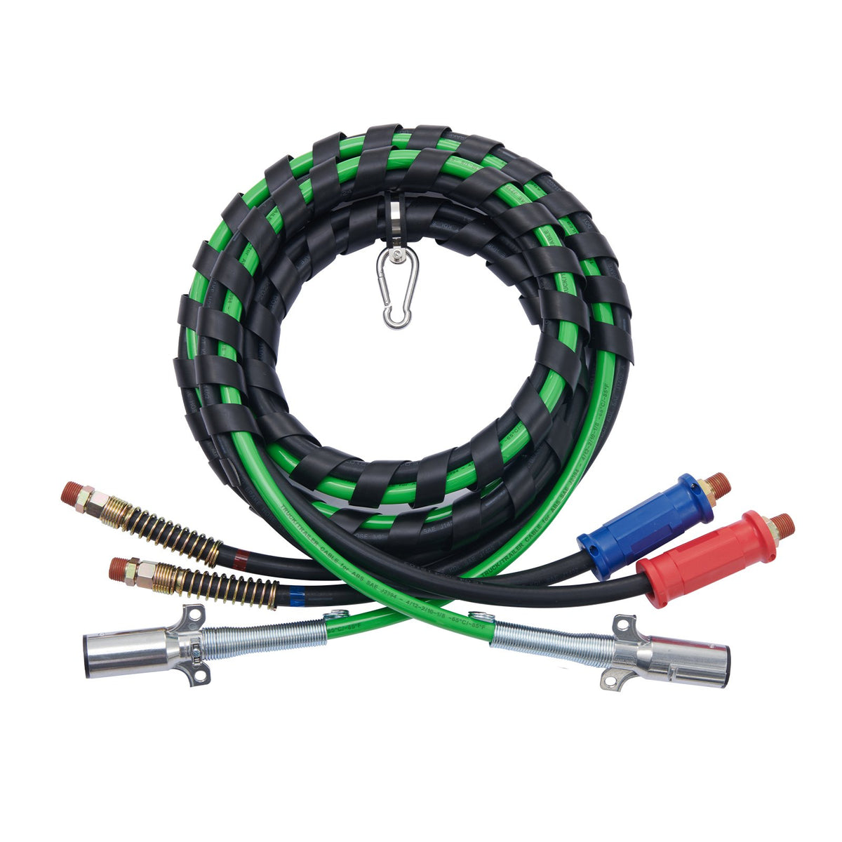 VEVOR 4.6 m 3-in-1 Pneumatic Hose Kit for Trucks with 2 Quick Couplers and Handles