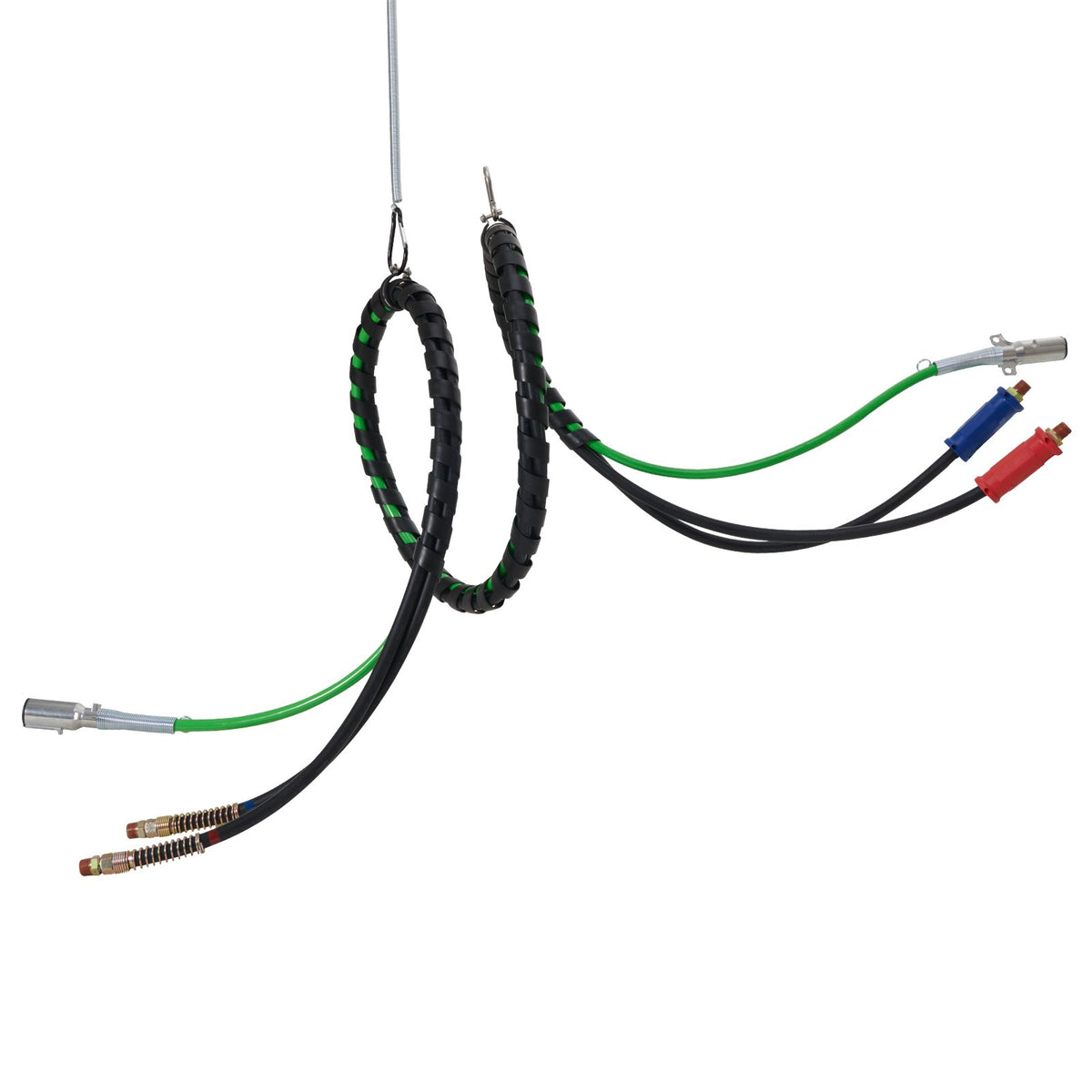 VEVOR 4.6 m 3-in-1 Pneumatic Hose Kit for Trucks with 2 Quick Couplers and Handles