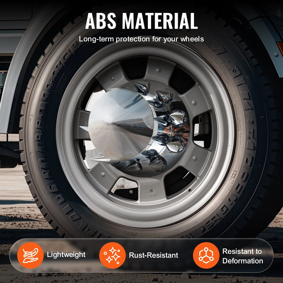 Rear axle cover kit with ABS cap covers and installation tools
