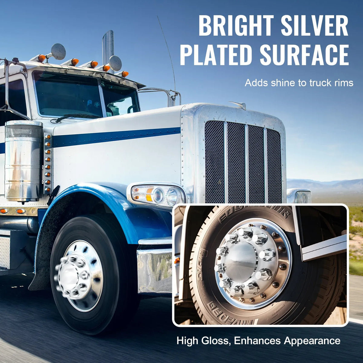 Front axle cover kit with ABS cap covers and installation tools
