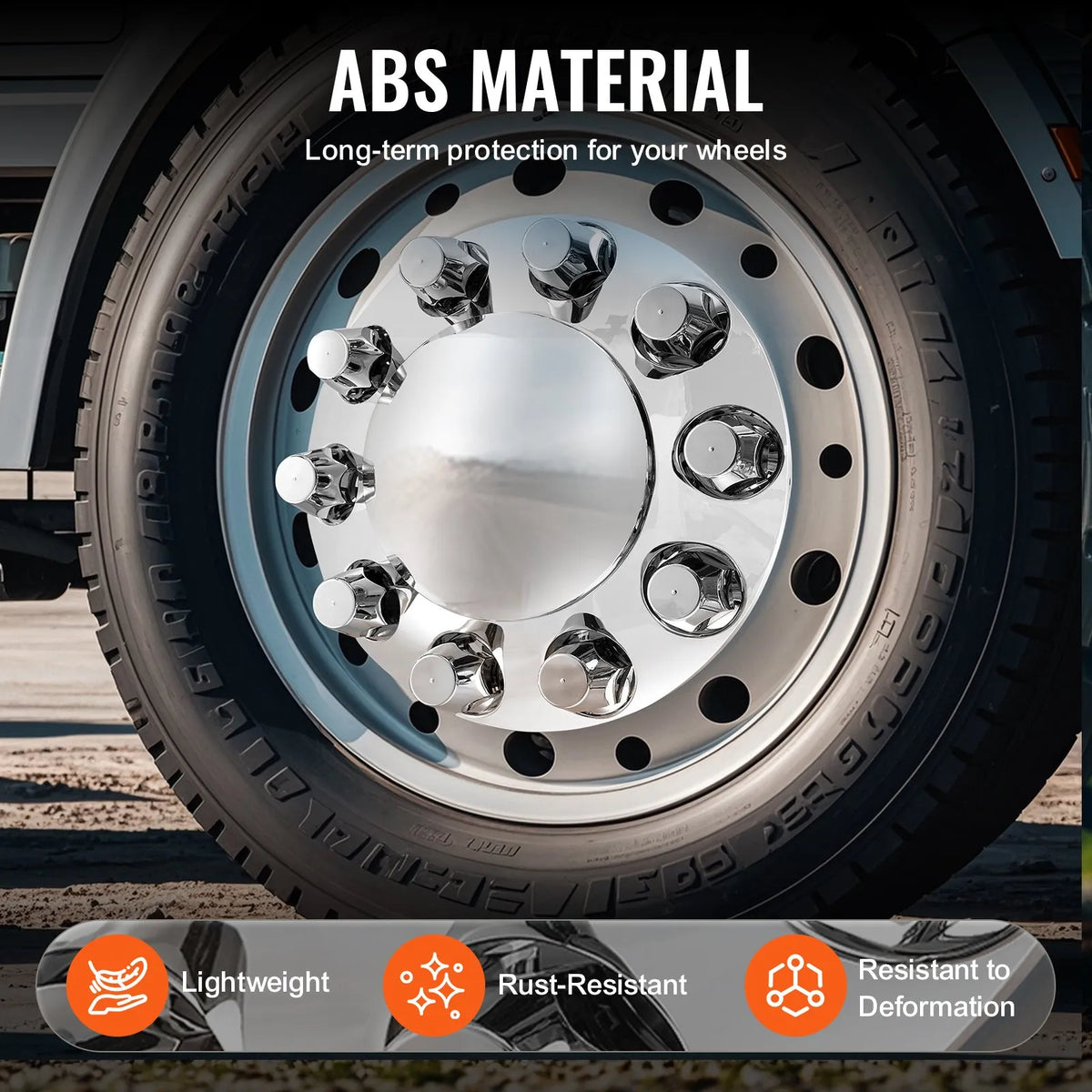 Front axle cover kit with ABS cap covers and installation tools