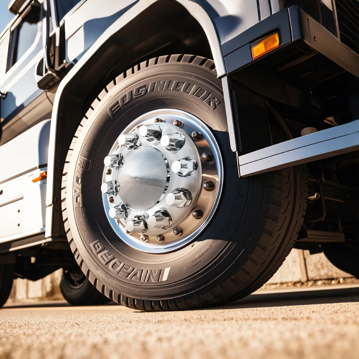 Front axle cover kit with ABS cap covers and installation tools