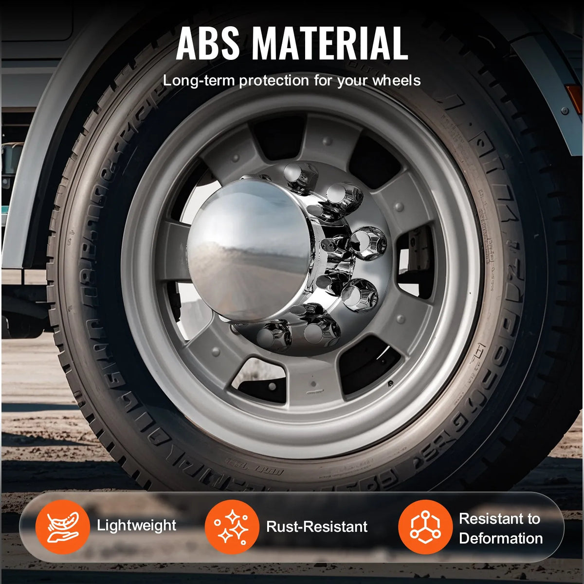 Rear axle cover kit with ABS cap covers and installation tools