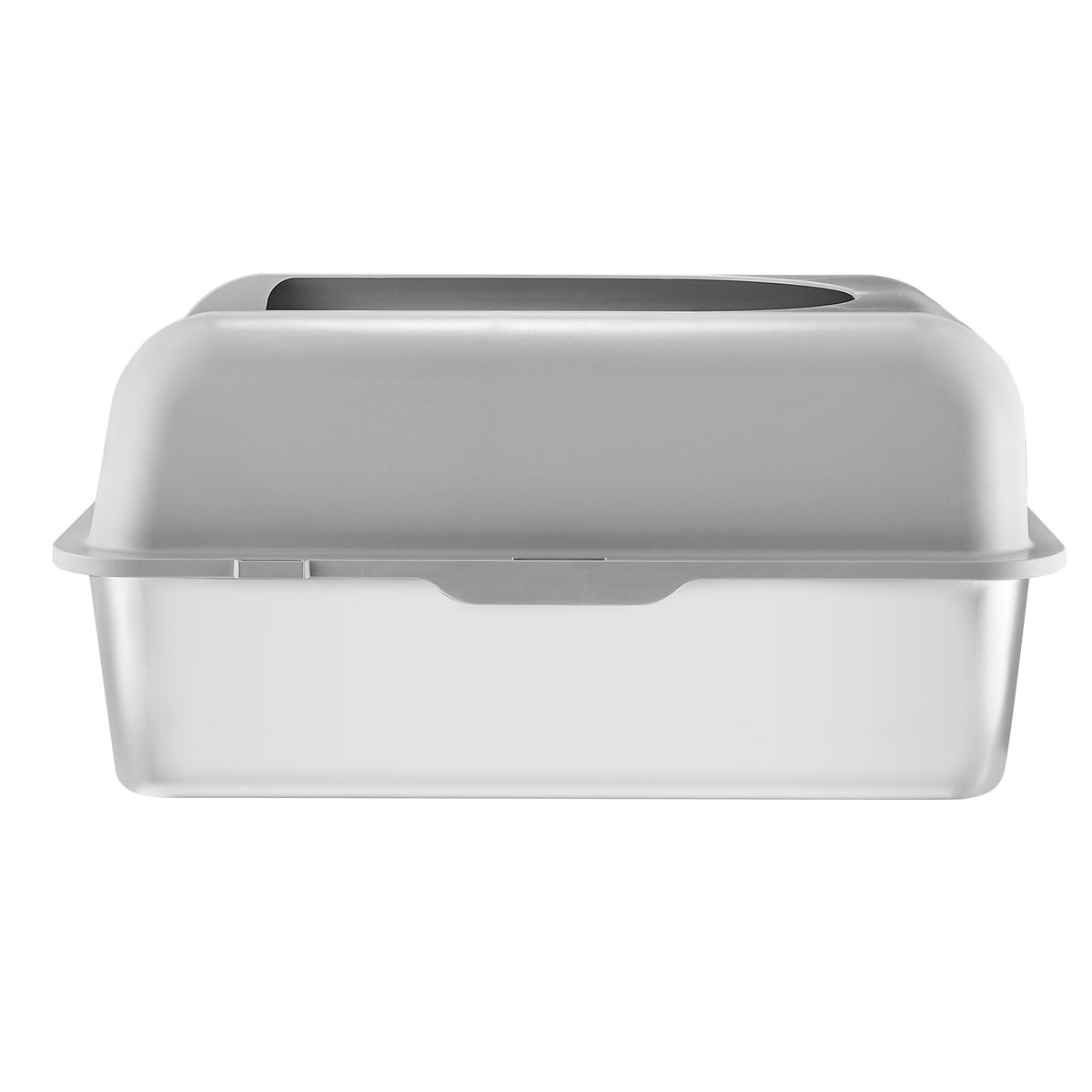VEVOR Extra Large Stainless Steel Cat Litter Box with Filtering Step and Scoop, 15 cm Deep