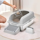 VEVOR Kaķu tualete ar filtrējošu pakāpienu, 15 cm dziļa, bez smakas