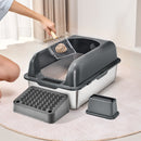 VEVOR 15,24 cm dziļā kaķu tualete bez smakas ar filtrējošu kāju dēli