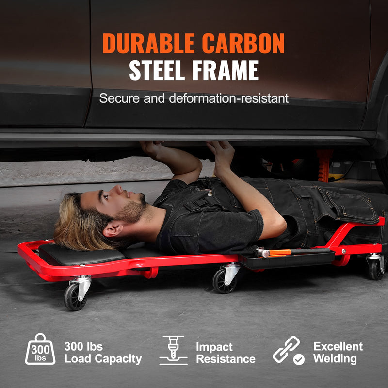 VEVOR 44 collu mehāniķa rullis ar 136 kg ietilpību, automobiļu rullis