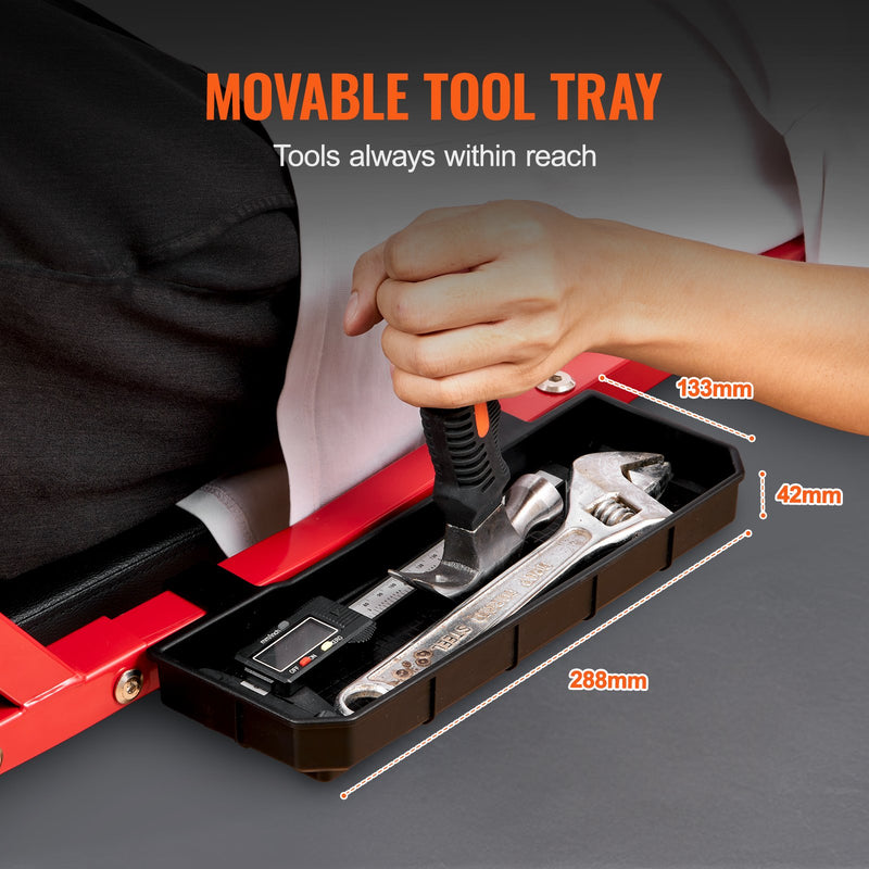 VEVOR 44 collu mehāniķa rullis ar 136 kg ietilpību, automobiļu rullis