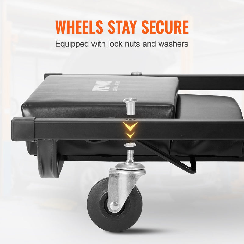 VEVOR mehāniķa rāpuļkrēsls 102 cm, 136 kg