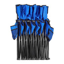 VEVOR pārnēsājams salokāms soliņš 6 personām ar atzveltni, futbola komandas rezerves soliņš ar sānu kabatām un pārnēsāšanas somu, viegls sēdvietu risinājums sportam, kempingam un āra pasākumiem, zils