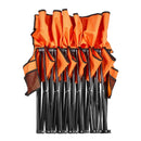 VEVOR pārnēsājams salokāms soliņš 6 personām ar atzveltni, futbola komandas rezerves soliņš ar sānu kabatām un pārnēsāšanas somu, viegls sēdvietu risinājums sportam, kempingam un āra pasākumiem, oranžs