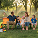 VEVOR pārnēsājams salokāms soliņš 6 personām ar atzveltni, futbola komandas rezerves soliņš ar sānu kabatām un pārnēsāšanas somu, viegls sēdvietu risinājums sportam, kempingam un āra pasākumiem, oranžs