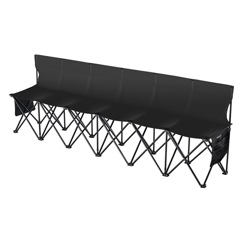 VEVOR 6-vietīgs pārnēsājams saliekamais sporta soliņš - āra kempinga krēsls ar pārnēsājamo somu