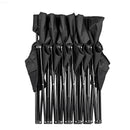 VEVOR pārnēsājams salokāms soliņš 6 personām ar vairākām uzglabāšanas kabatām, atzveltni un pārnēsāšanas somu, viegls rezerves soliņš sportam, kempingam un āra pasākumiem, melns