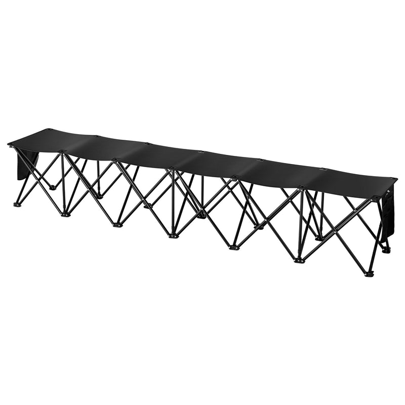 VEVOR 6-vietīgs Pārnēsājams Saliekamais Sols – Āra Kempinga Krēsls ar Pārnēsājamo Somu