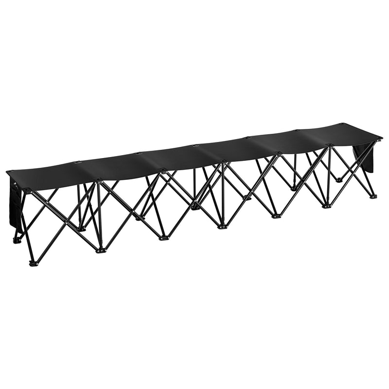 VEVOR 6-vietīgs Pārnēsājams Saliekamais Sols – Āra Kempinga Krēsls ar Pārnēsājamo Somu