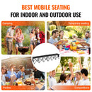 VEVOR 6-vietīgs Pārnēsājams Saliekamais Sols – Āra Kempinga Krēsls ar Pārnēsājamo Somu