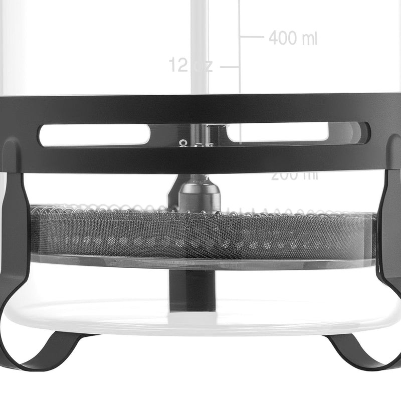 Franču kafijas prese, 1 l borosilikāta stikla ar nerūsējošā tērauda filtru, piemērota kafijai, tējai un aukstajai brūvēšanai, kempingam, ceļošanai un mājas virtuvei, sudraba krāsa