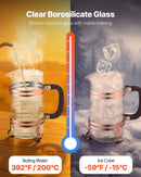 Franču kafijas prese, 1 l borosilikāta stikla ar nerūsējošā tērauda filtru, piemērota kafijai, tējai un aukstajai brūvēšanai, kempingam, ceļošanai un mājas virtuvei, vara krāsa