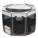 VEVOR Salokāms mājdzīvnieku rotaļu laukums, 91 cm, ūdensizturīgs 600D Oksforda audums, noņemams rāvējslēdzējs, astoņstūris, M