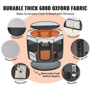 VEVOR Salokāms mājdzīvnieku rotaļu laukums, 91 cm, ūdensizturīgs 600D Oksforda audums, noņemams rāvējslēdzējs, astoņstūris, M