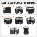 VEVOR Salokāms mājdzīvnieku rotaļu laukums, 91 cm, ūdensizturīgs 600D Oksforda audums, noņemams rāvējslēdzējs, astoņstūris, M