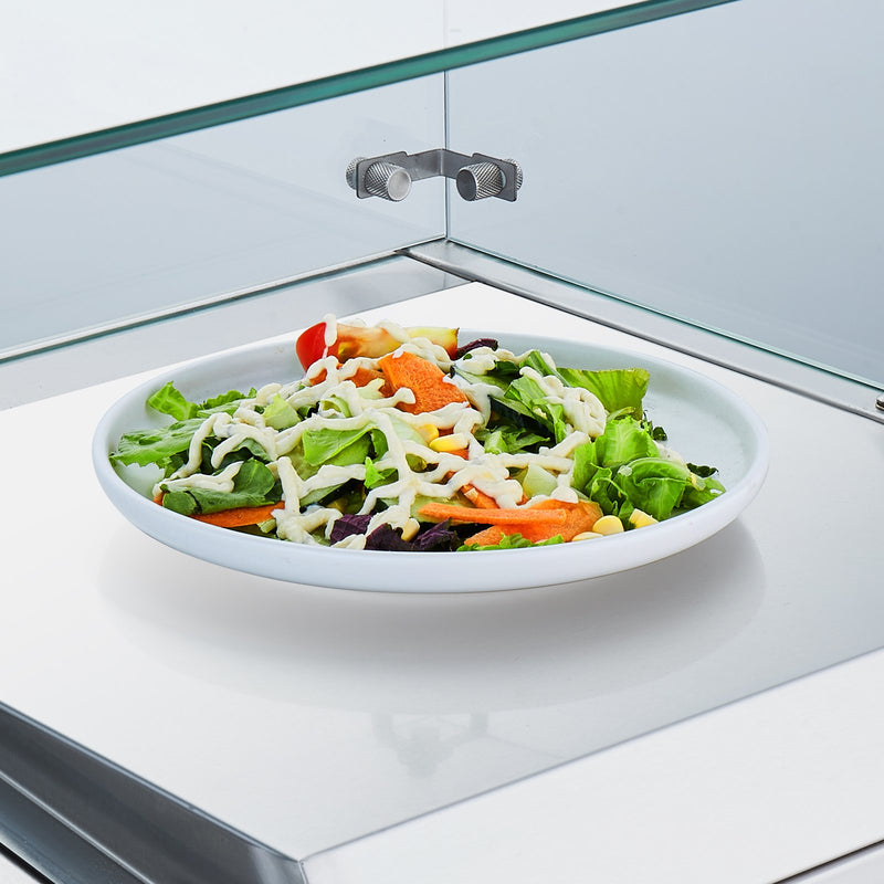 VEVOR galdvirsmas salātu un picas dzesēšanas vitrīna, 140 W, ar stikla aizsargu, CE sertificēta