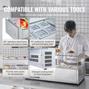 VEVOR galdvirsmas salātu un picas dzesēšanas vitrīna, 140 W, ar stikla aizsargu, CE sertificēta