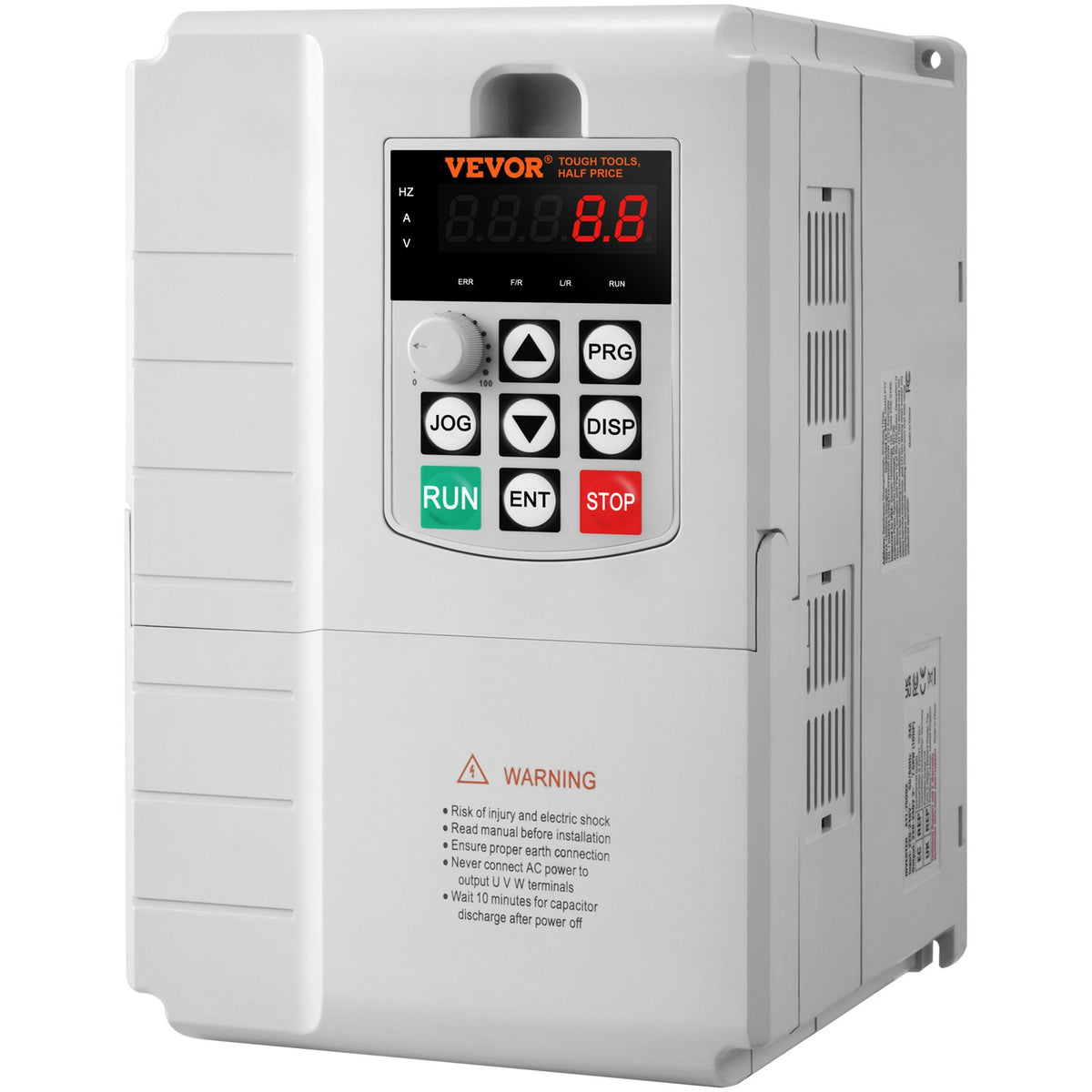 VEVOR frekvences pārveidotājs 7,5 kW 34 A ar 220–240 V vienfāzes ieeju uz 220–240 V trīsfāžu izeju, CNC invertors motora ātruma kontrolei - ZEMLETES.LV