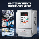 VEVOR frekvences pārveidotājs 4 kW 18 A ar 220–240 V vienfāzes ieeju uz 220–240 V trīsfāžu izeju, CNC invertors motora ātruma kontrolei - ZEMLETES.LV