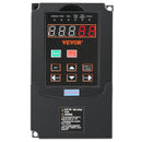 VEVOR frekvences pārveidotājs 1,5 kW 7,5 A ar 220 V (1 vai 3 fāzes) ieeju uz 220 V trīsfāžu izeju, CNC invertors motora ātruma kontrolei - ZEMLETES.LV