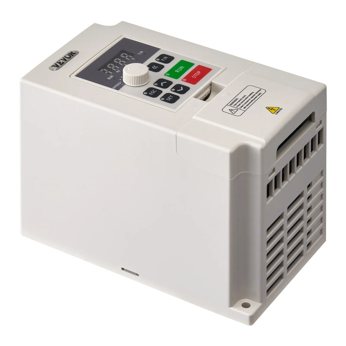 VEVOR frekvences pārveidotājs 3 kW 14 A ar 220 V (1 vai 3 fāzes) ieeju uz 3 fāžu 0–220 V izeju, 50/60 Hz ieeja un 0–2000 Hz izeja vārpstas motora ātruma kontrolei - ZEMLETES.LV
