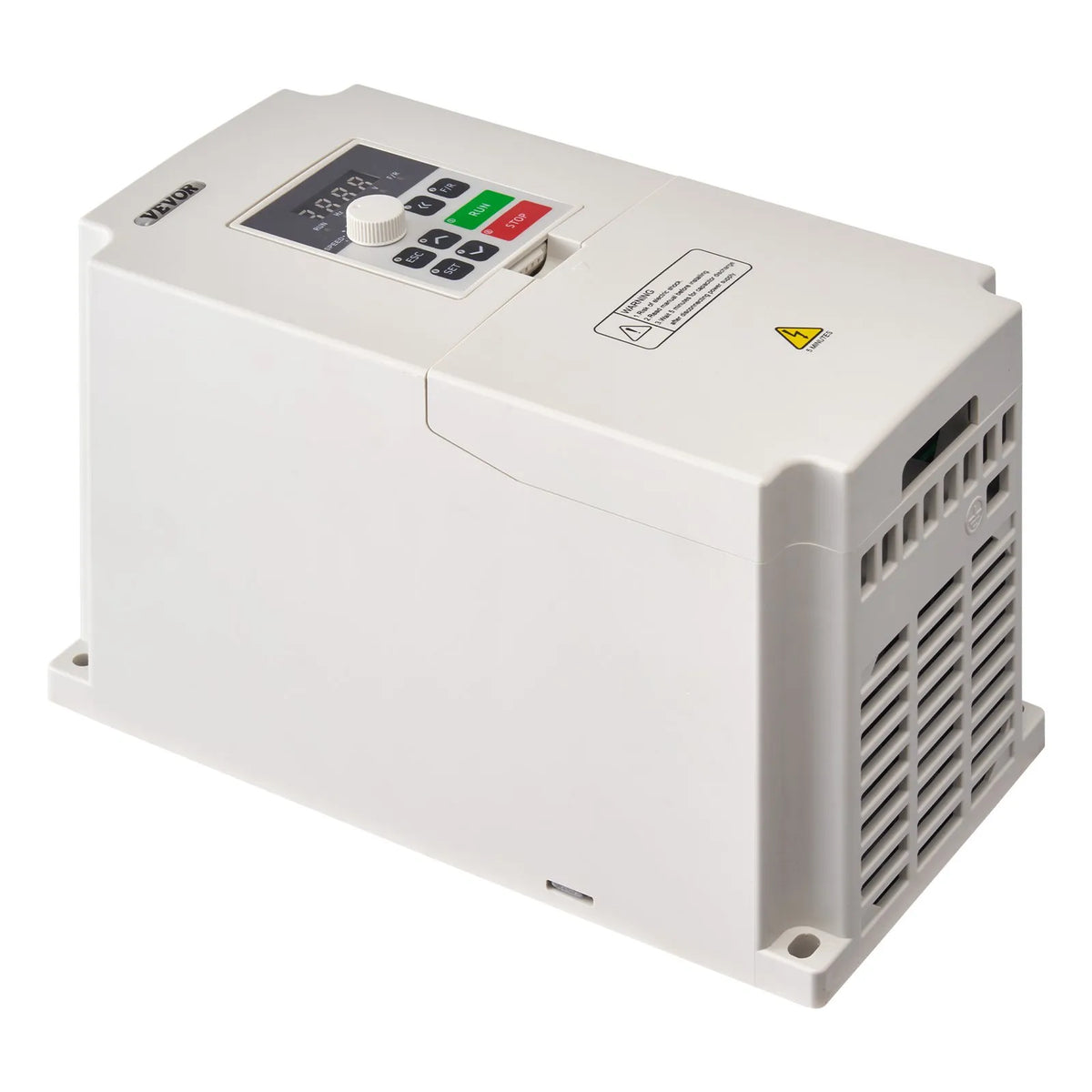 VEVOR frekvences pārveidotājs 4 kW 18 A ar 220 V (1 vai 3 fāzes) ieeju uz 3 fāžu 0–220 V izeju, 50/60 Hz ieeja un 0–2000 Hz izeja vārpstas motora ātruma kontrolei - ZEMLETES.LV
