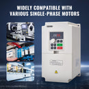 VEVOR frekvences pārveidotājs 4 kW 18 A ar 220 V (1 vai 3 fāzes) ieeju uz 3 fāžu 0–220 V izeju, 50/60 Hz ieeja un 0–2000 Hz izeja vārpstas motora ātruma kontrolei - ZEMLETES.LV