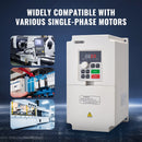 VEVOR frekvences pārveidotājs 4 kW 8,5 A ar 3 fāžu 380 V ieeju uz 3 fāžu 0–380 V izeju, 50/60 Hz ieeja un 0–2000 Hz izeja vārpstas motora ātruma kontrolei - ZEMLETES.LV