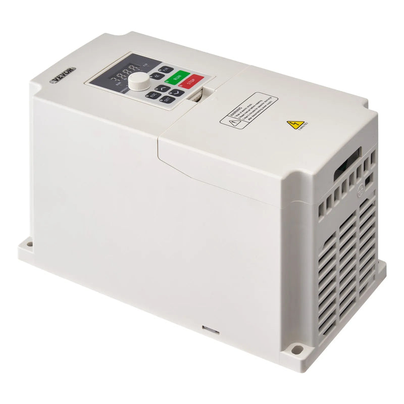 VEVOR frekvences pārveidotājs 4 kW ar 220 V (1 vai 3 fāzes) ieeju uz 3 fāžu 220 V izeju, CNC invertors motora ātruma kontrolei - ZEMLETES.LV