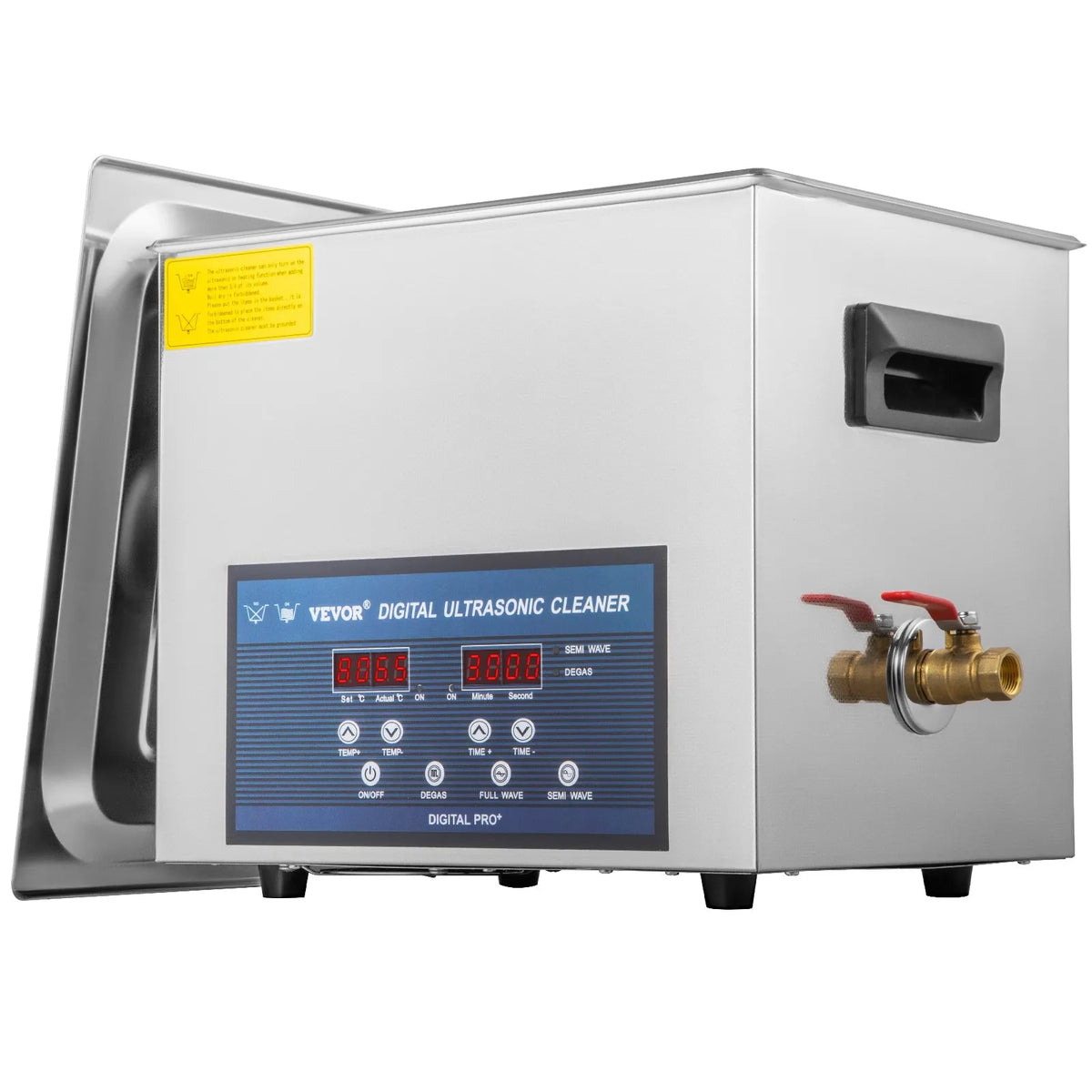 VEVOR 10 l Dual Frequency Ultrasonic Cleaner with Heater, Jewellery and Parts Cleaning Machine for Items, Glasses, Rings, Dentures, Records and Circuit Boards, 28/40 kHz
