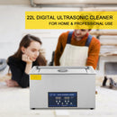 VEVOR 22 L divfrekvenču ultraskaņas tīrīšanas iekārta ar sildītāju, piemērota rotaslietām un brillēm