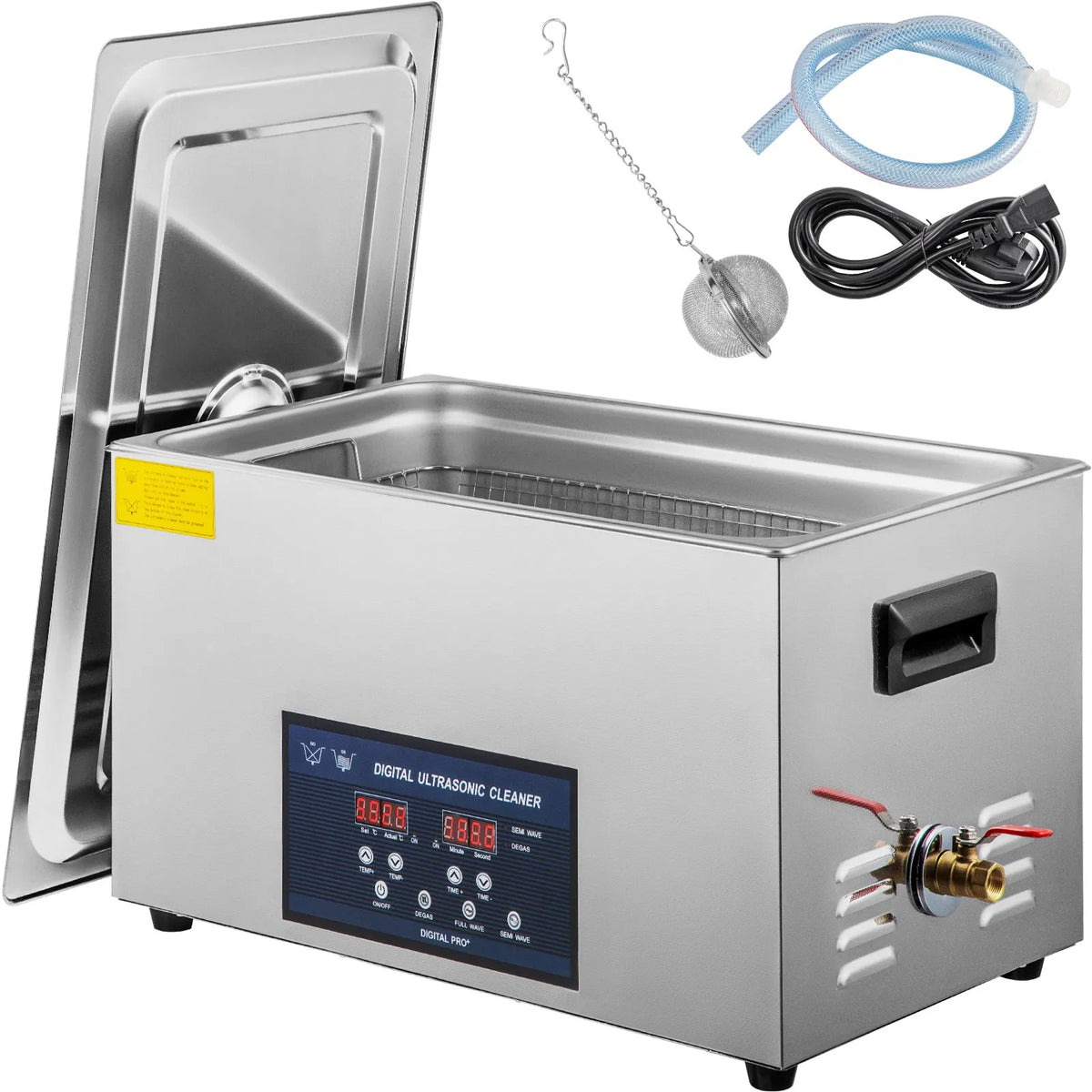 VEVOR 30 l Dual Frequency Ultrasonic Cleaner with Heater, Jewellery and Parts Cleaning Machine, Suitable for Items, Glasses, Rings, Dentures, Records and Circuit Boards, 28/40 kHz