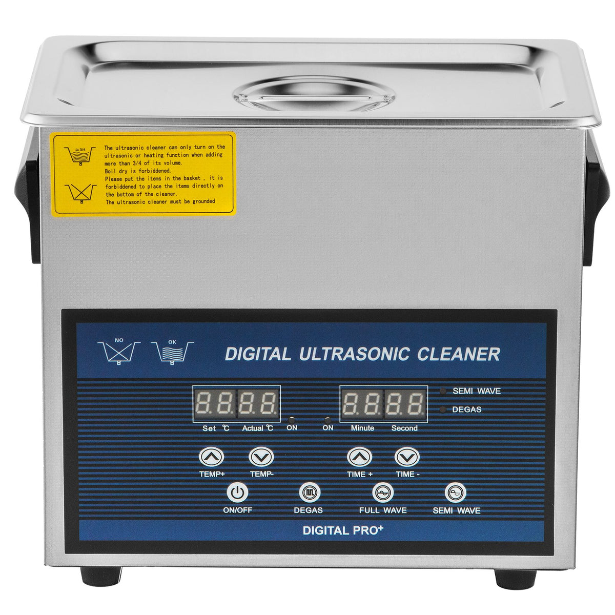 VEVOR 6 L Ultrasonic Cleaner with Dual-Frequency Ultrasonic Cleaning Function and Heater, Jewellery Cleaner for Parts, Jewellery, Glasses, Rings, Dentures, Watches and Circuit Boards, 28/40 kHz