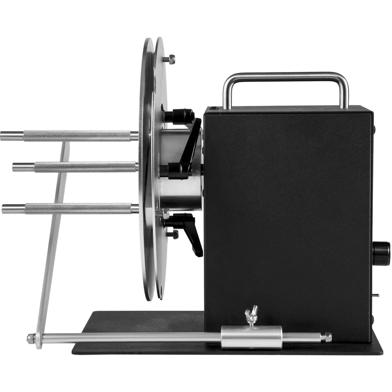 VEVOR etiķešu pārtīšanas ierīce, 120 mm platums, abpusēja darbība, sinhronizācija ar printeriem, max Ø 220 mm, rūpnieciskai lietošanai