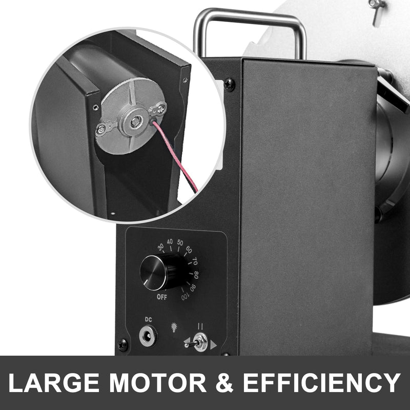 VEVOR etiķešu pārtīšanas ierīce, 120 mm platums, abpusēja darbība, sinhronizācija ar printeriem, max Ø 220 mm, rūpnieciskai lietošanai