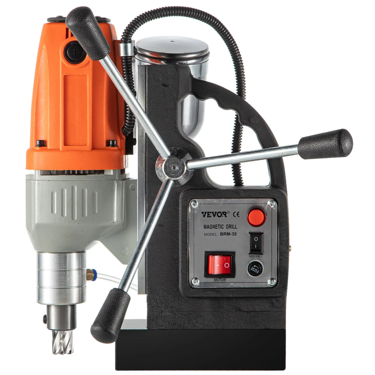 VEVOR 980 W Magnetic Drill 220–240 V, Metal Drill with 680 RPM, Multi-Function 35 mm Core Drilling and Tapping Machine