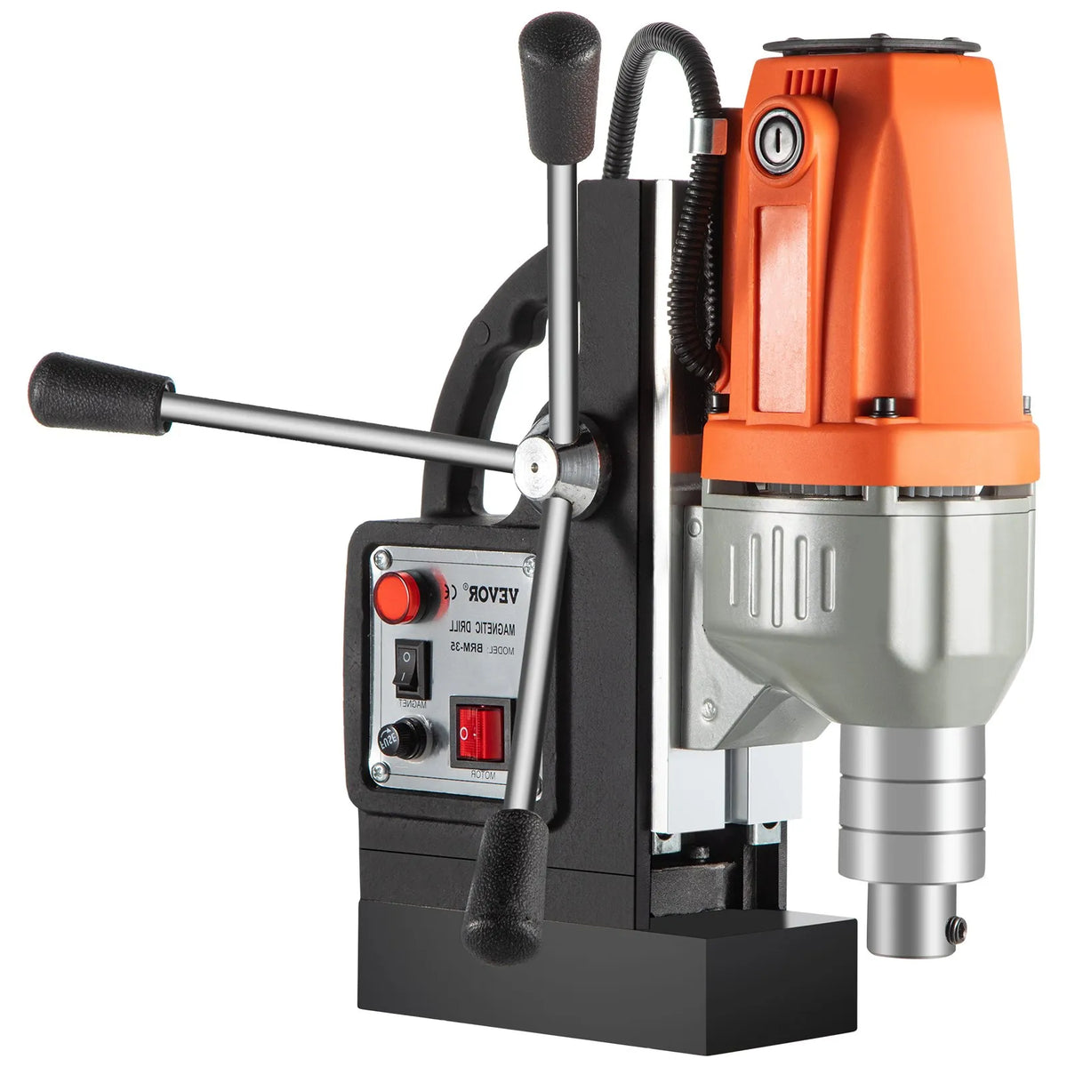 VEVOR 980 W Magnetic Drill 220–240 V, Metal Drill with 680 RPM, Multi-Function 35 mm Core Drilling and Tapping Machine