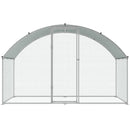 VEVOR metāla pastaigu vistu aizgalds ar jumta pārsegu, 3 × 1,97 × 1,99 m, drošības slēdzis, kupolveida jumts, āra putnu un trušu voljers